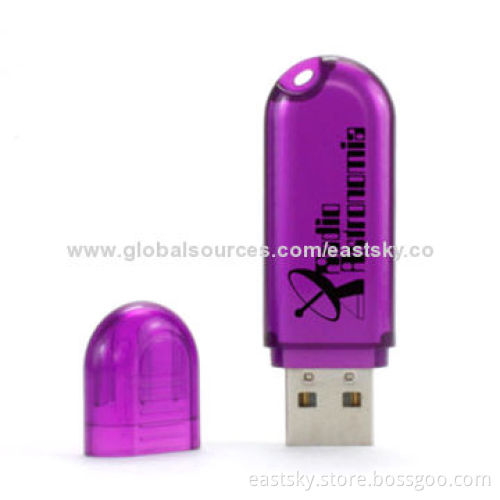 Promotional Thumb Drive with Plastic Cover, Available in 64MB to 32GB Memory Capacity SelectionsNew